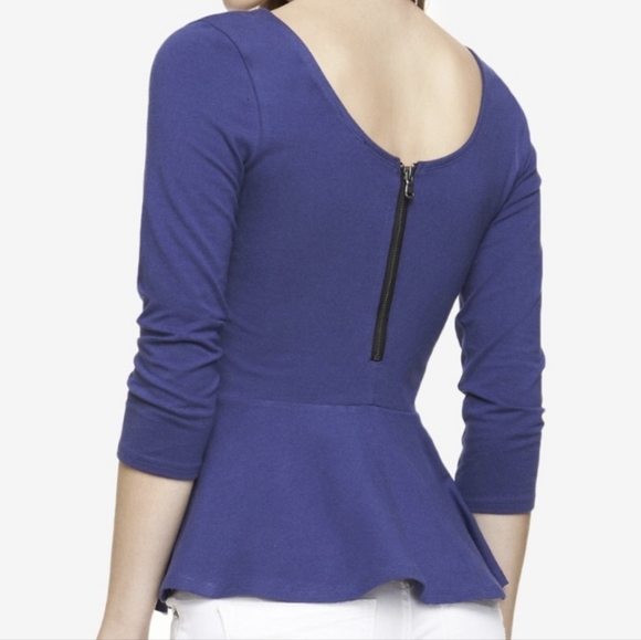 Express Scoop-neck Peplum Top - Picture 2 of 7
